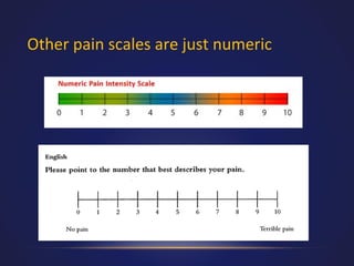 Other pain scales are just numeric

 