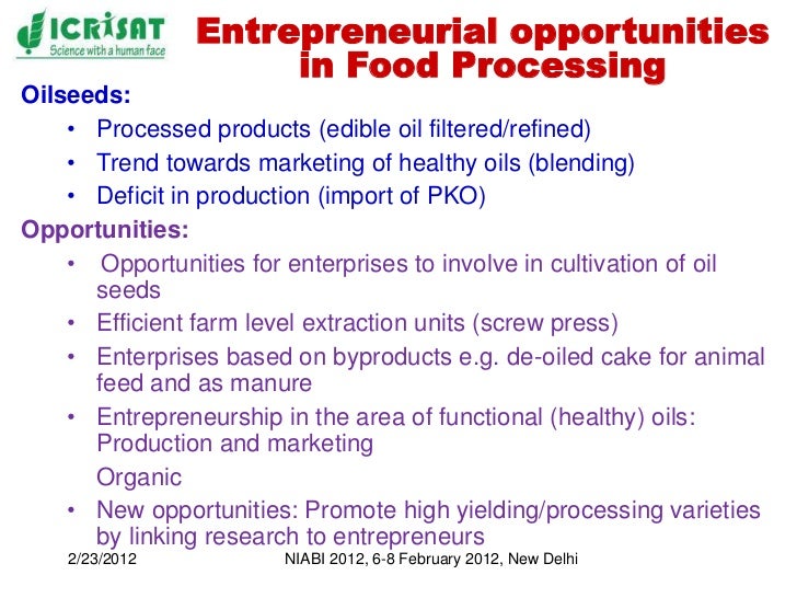 Food processing business opportunities