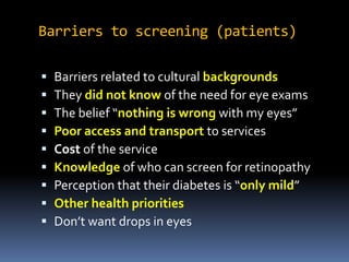 Dr screening training for nurses   4-preparing the patient for retinopathy screening