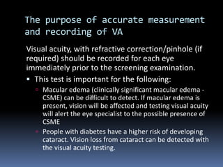 Va Test Dr screening training for nurses 5-measuring visual acuity (va) and ...