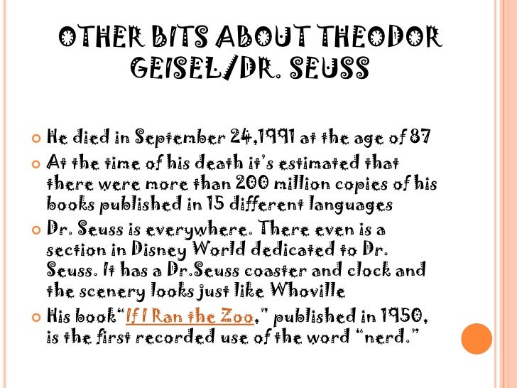 Theodor Geisel aka Dr. Seuss by Maisey Michelz