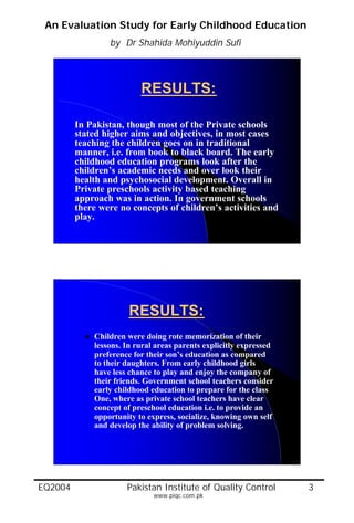 An Evaluation Study Of Early Childhood Education Quality Pdf An Evaluation Study Of Early Childhood Education Quality Pdf