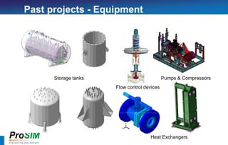 Past projects - Equipment
Storage tanks
Heat Exchangers
Pumps & Compressors
Flow control devices
 