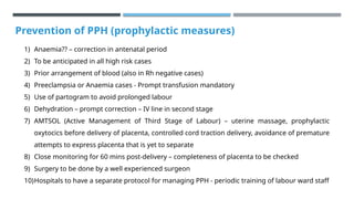 Postpartum hemorrhage an obstetric emergency | PPTX