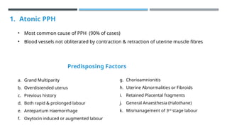 Postpartum hemorrhage an obstetric emergency | PPTX