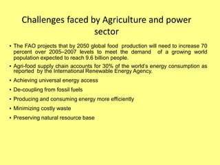Energy Use in Agriculture Production and Processing for Sustainable ...