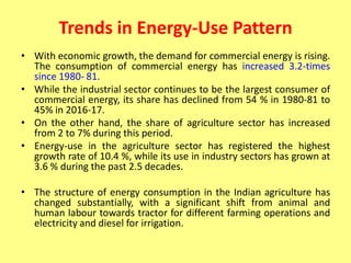 Energy Use in Agriculture Production and Processing for Sustainable ...