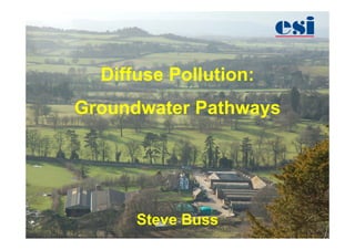 Diffuse Pollution:
Groundwater Pathways




      Steve Buss
 