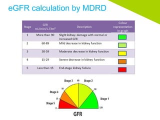 eGFR calculation by MDRD
 
