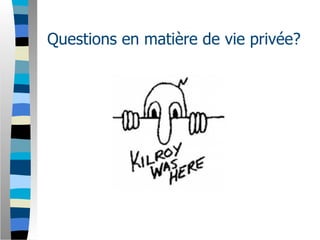 Questions en matière de vie privée?
 