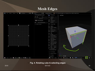 2018 DrTAD 18
Mesh Edges
● Fig. 4. Rotating cube & selecting edges
 