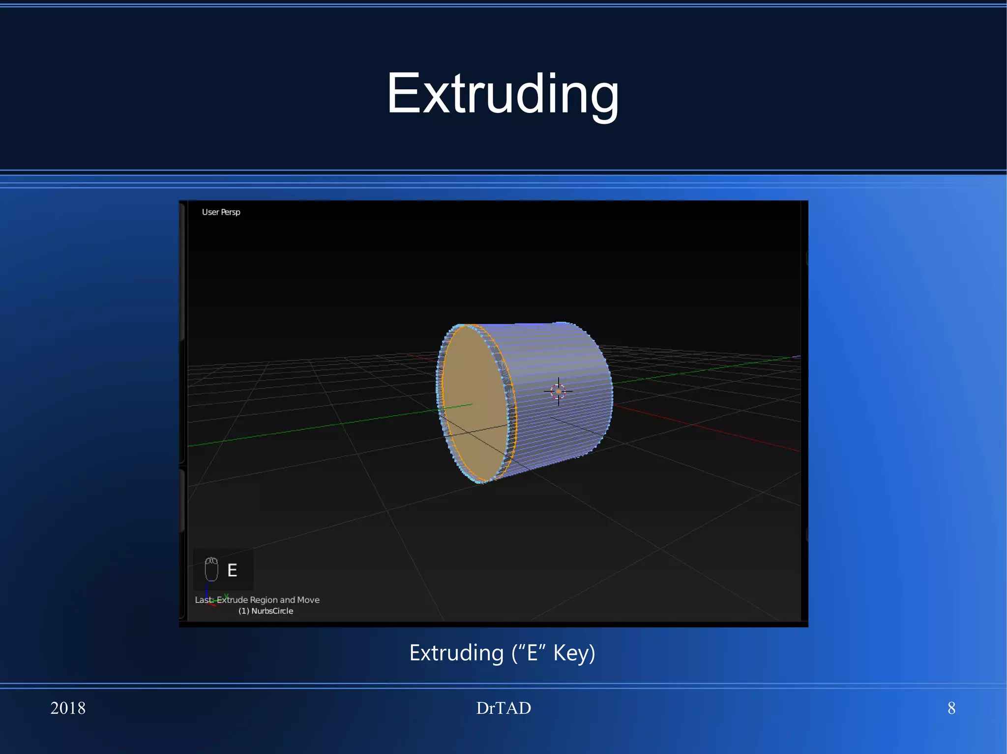 DrTAD Blender software. Example 9b. 3D Model of Flashlight. Spot Light ...