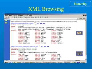 XML Browsing
Butterfly
 