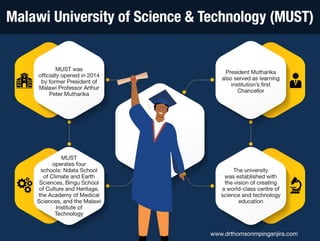 Malawi University of Science and Technology (MUST)