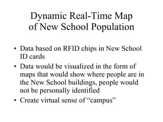 Dynamic Real-Time Map of New School Population ,[object Object],[object Object],[object Object]