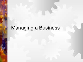 Managing a Business 