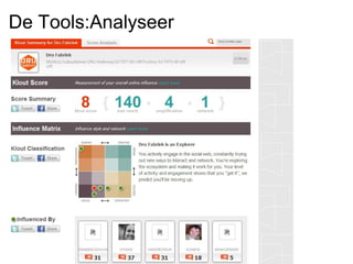 De Tools:Analyseer
 