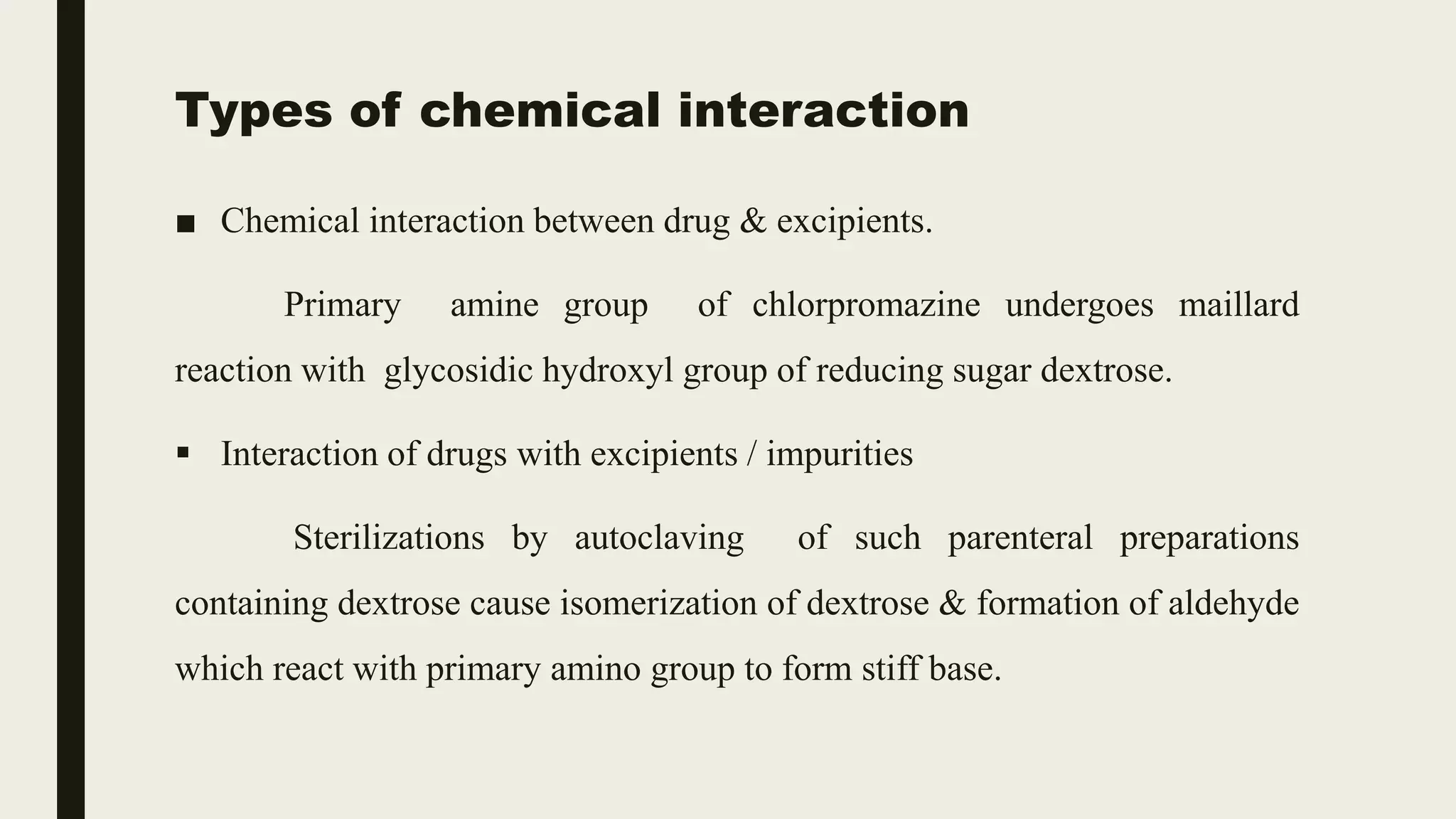 Drug excipient interaction | PPTX