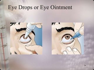 Eye Drops or Eye Ointment




                            54
 