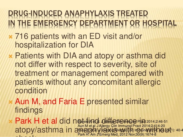 Drug Induced Anaphylaxis In La Dr Edgardo Jares