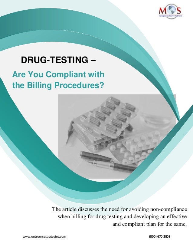 DrugTesting Are You Compliant with the Billing Procedures?