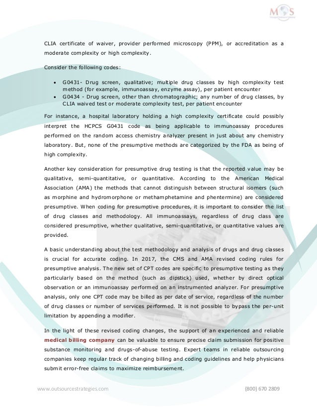 DrugTesting Are You Compliant with the Billing Procedures?