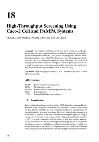 Drug Absorption Studies  2008