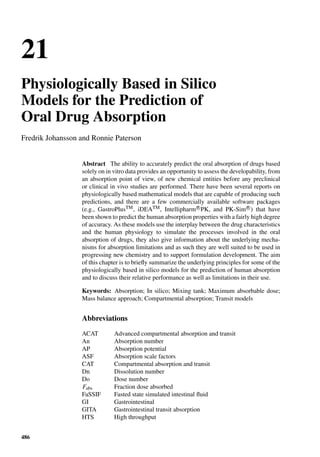 Drug Absorption Studies  2008