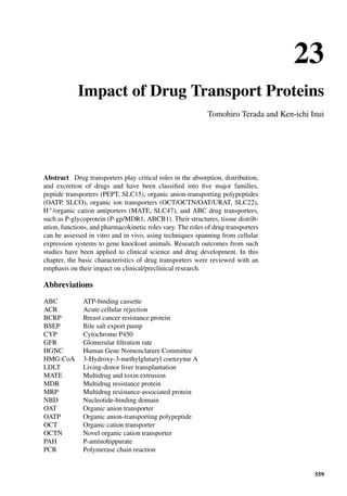 Drug Absorption Studies  2008