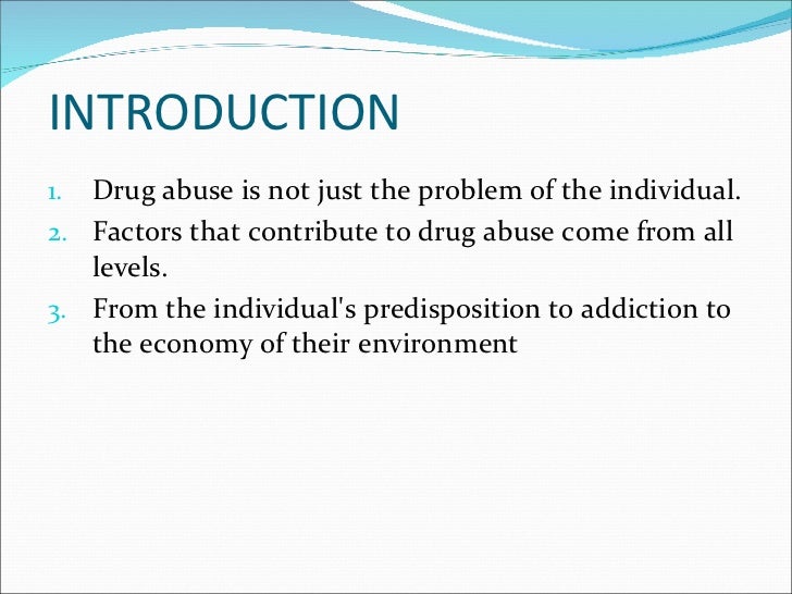 introduction of thesis drug addiction