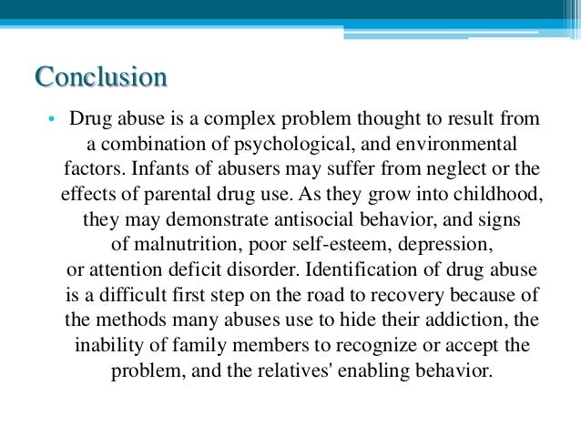 Drug addiction conclusion essays