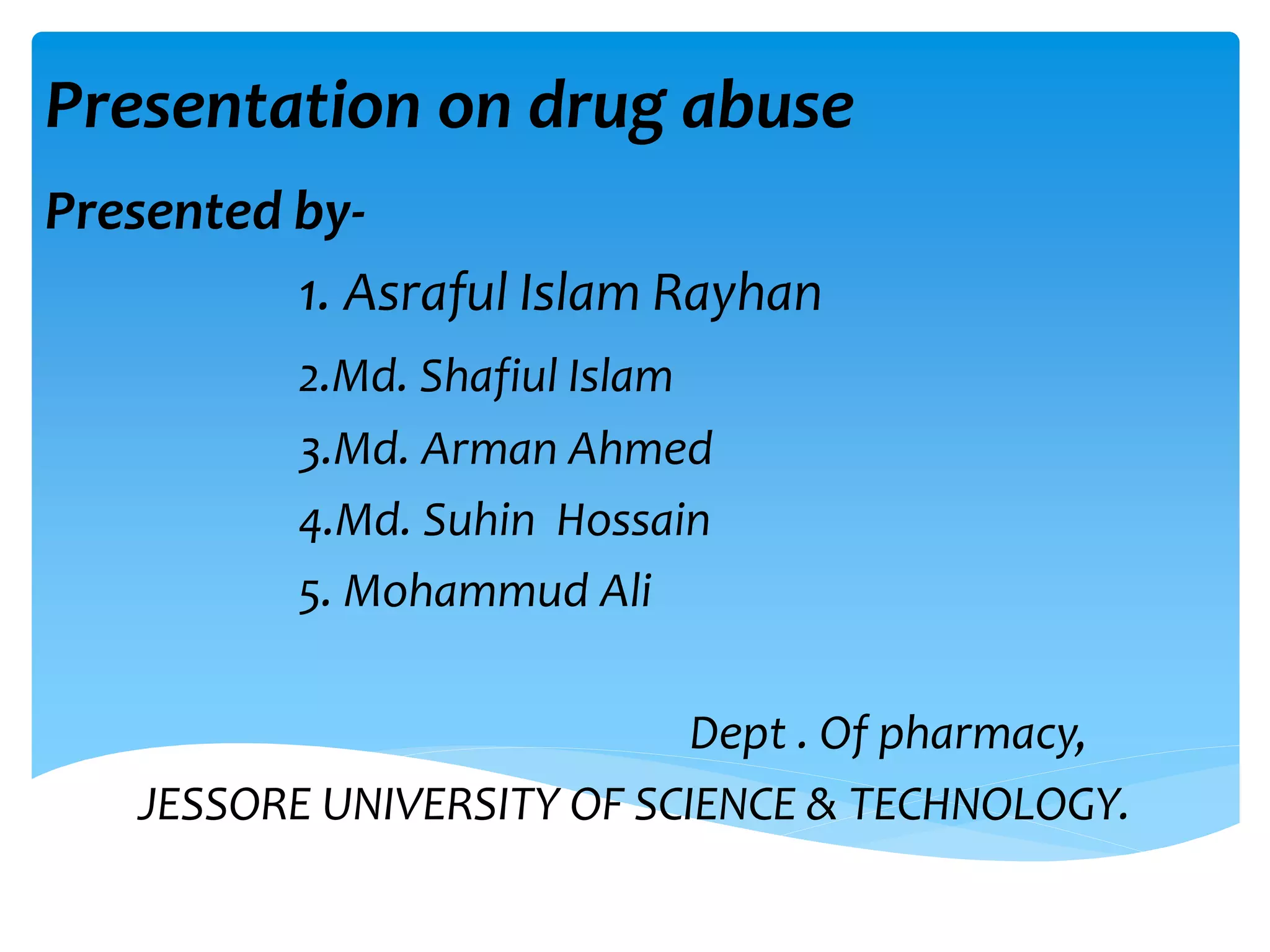 Drug abuse (ppt) | PPTX | Illegal Drugs, Tobacco, eCigarettes, Vaping ...