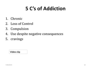 Drug abuse and drug addiction