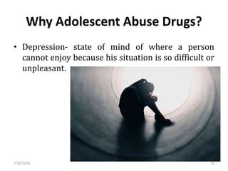 Drug abuse and drug addiction