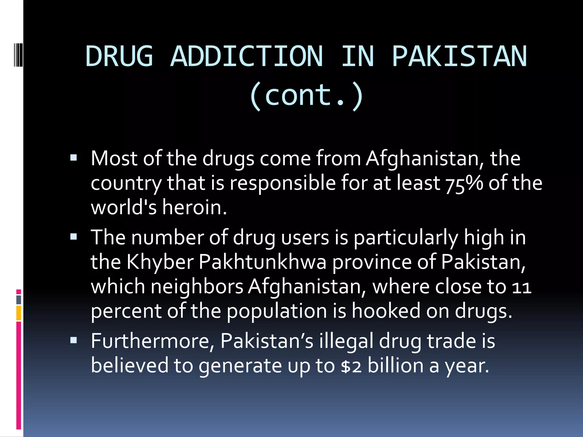 Drug addiction in Pakistan | PPTX