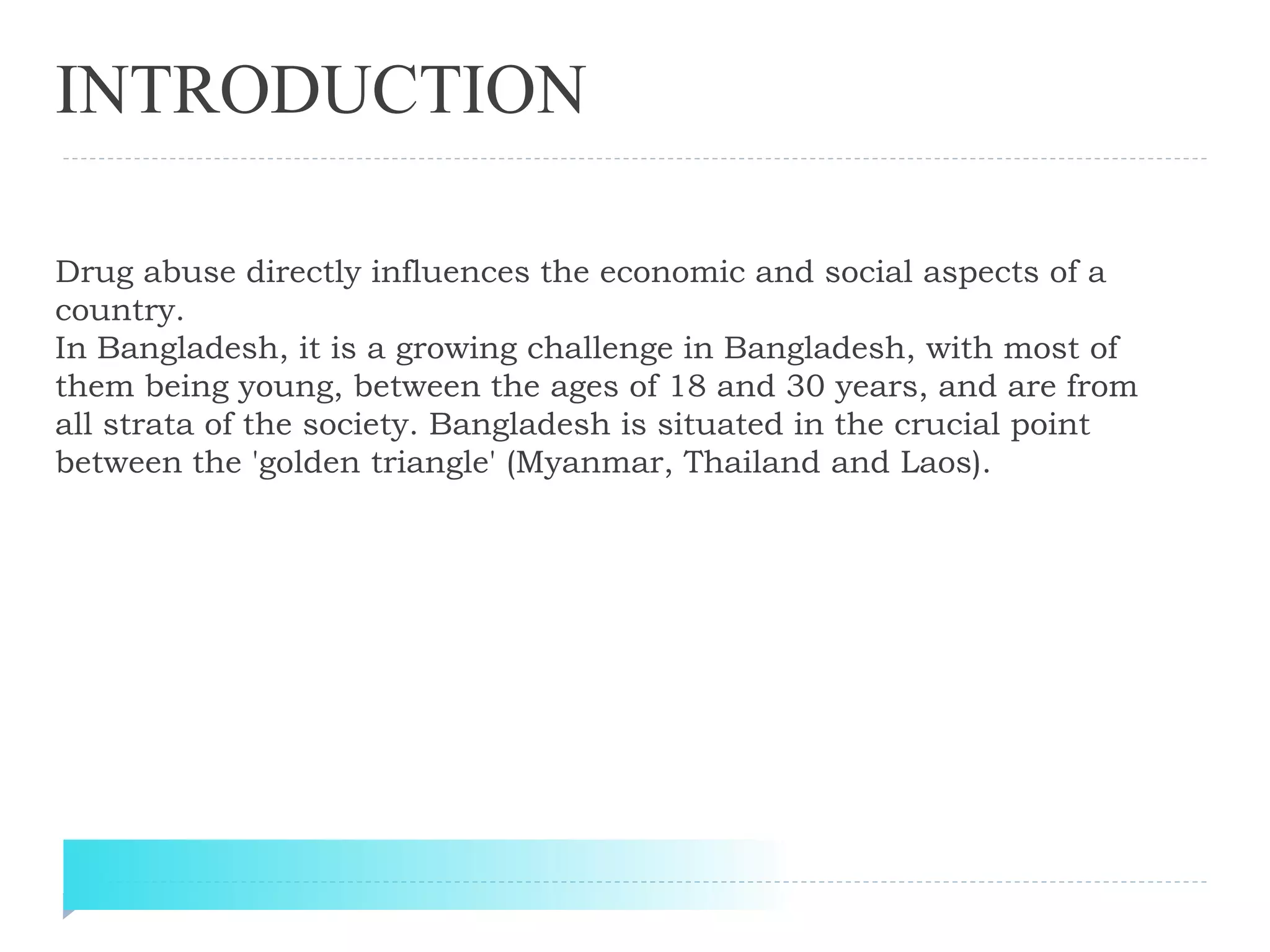 Drug addiction in bangladesh | PPTX