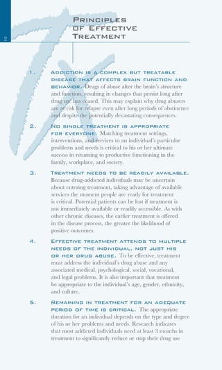 Principles of Drug Addiction Treatment | PDF