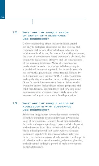 Principles of Drug Addiction Treatment | PDF