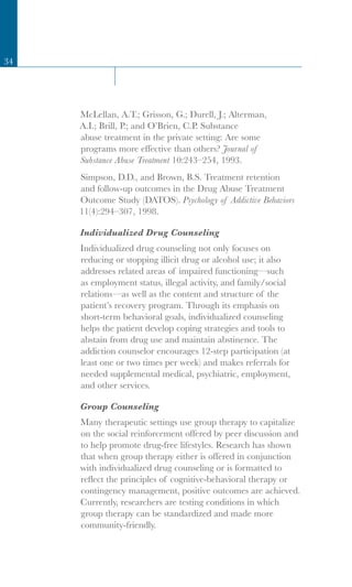 Principles of Drug Addiction Treatment | PDF