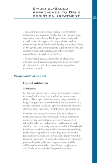 Principles of Drug Addiction Treatment | PDF
