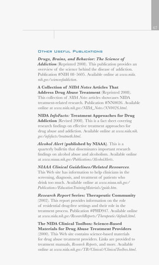 Principles of Drug Addiction Treatment | PDF