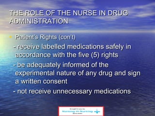 Oral Medication Nursing Essay: The Role Of A Nurse In Administering Oral Medication.