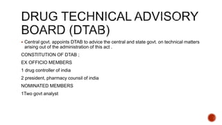  Central govt. appoints DTAB to advice the central and state govt. on technical matters
arising out of the administration...