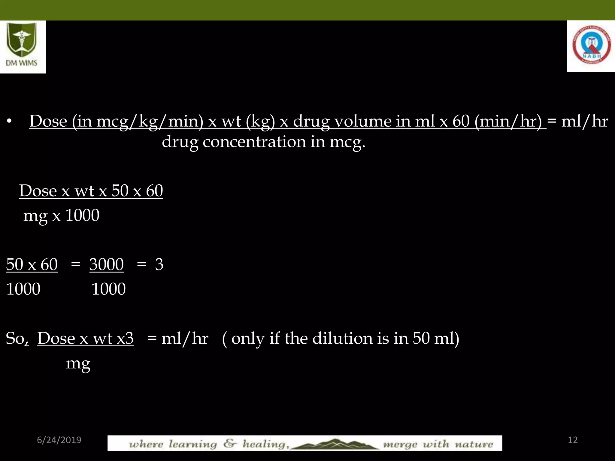 Drug calculation & Dilution | PPT