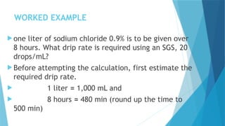 Clock Method Drip Math Drug Calculation infusion calculation.pptx