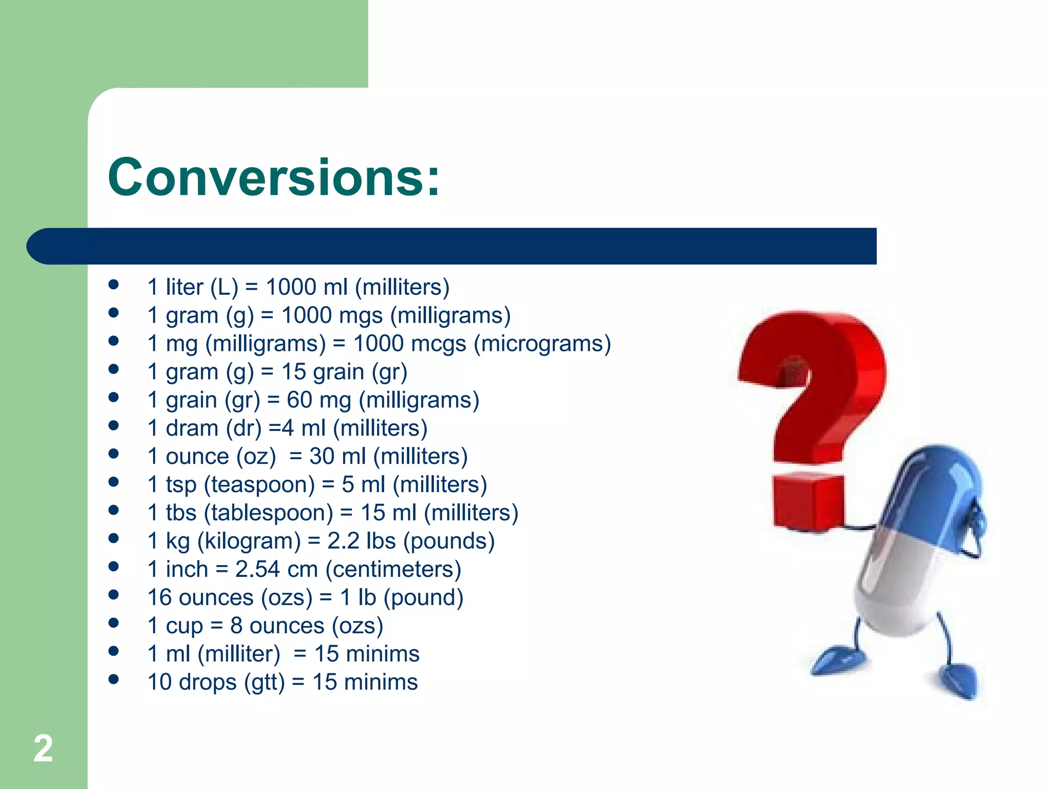 Drug calculation rules | PPT