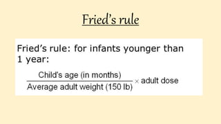 Pediatric Drug calculations |drug calculation formulas | PPTX