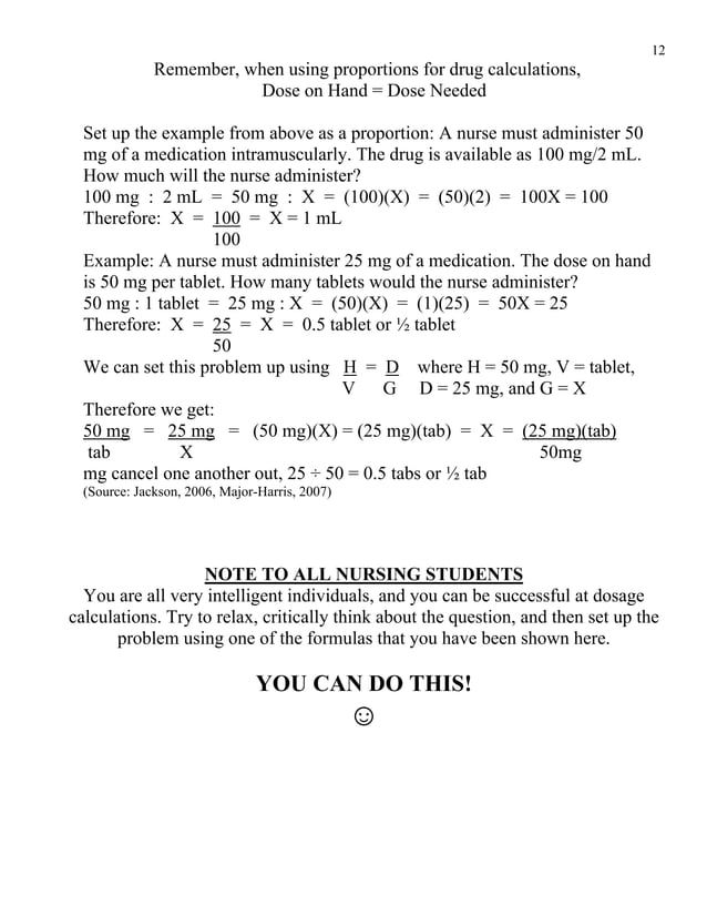 drug calculation assignment pdf