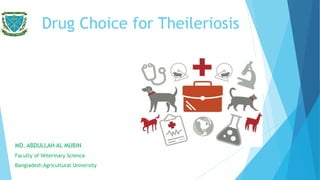 Drug Choice for Theileriosis
MD. ABDULLAH AL MUBIN
Faculty of Veterinary Science
Bangladesh Agricultural University
 