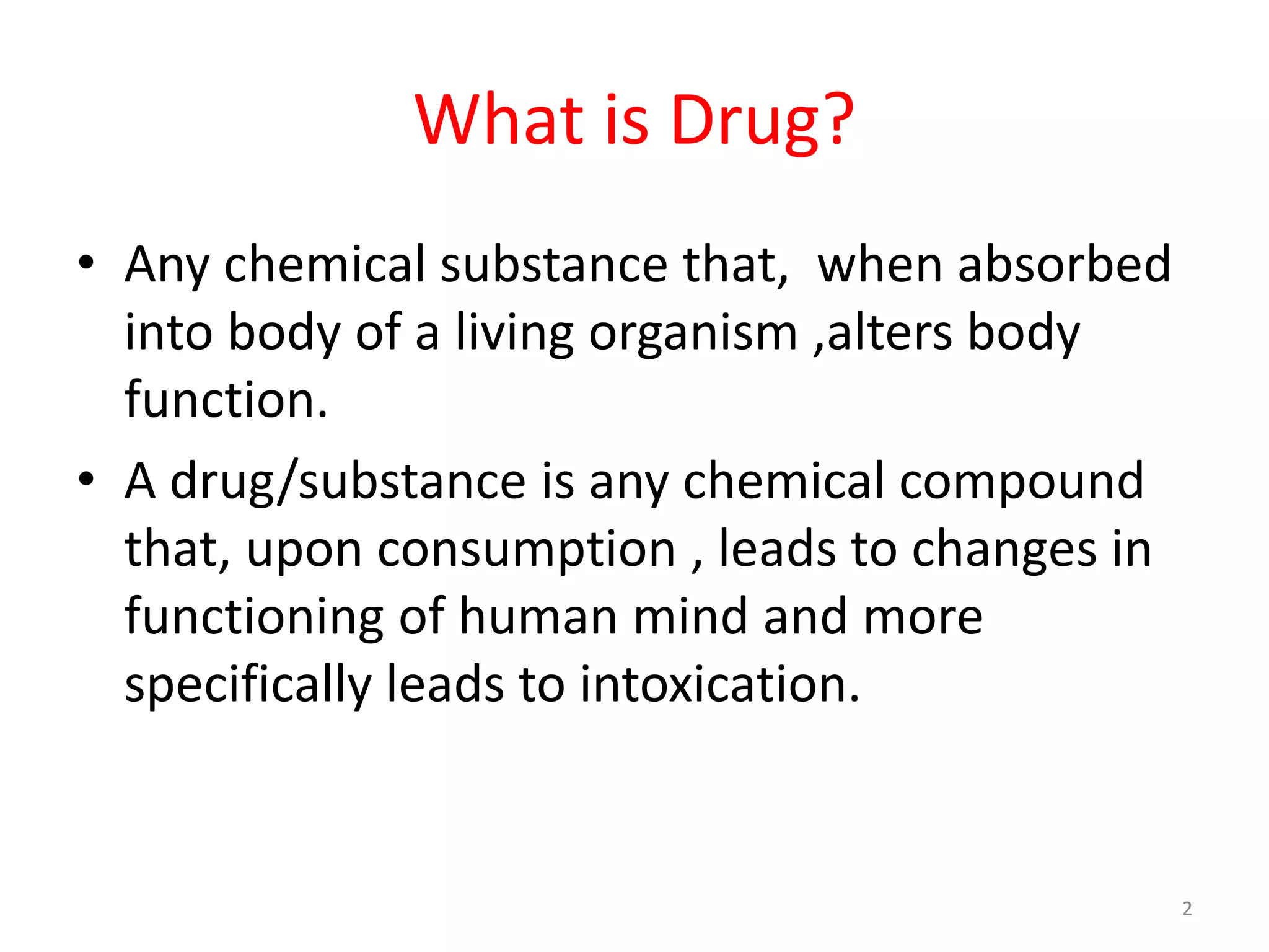 Drug de addiction programme | PPTX